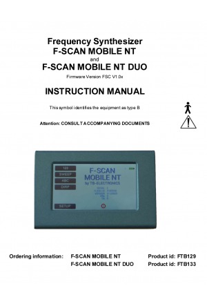 FSLIT103 F-SCAN MOBILE NT und NT DUO Instruction manual - Literature ...